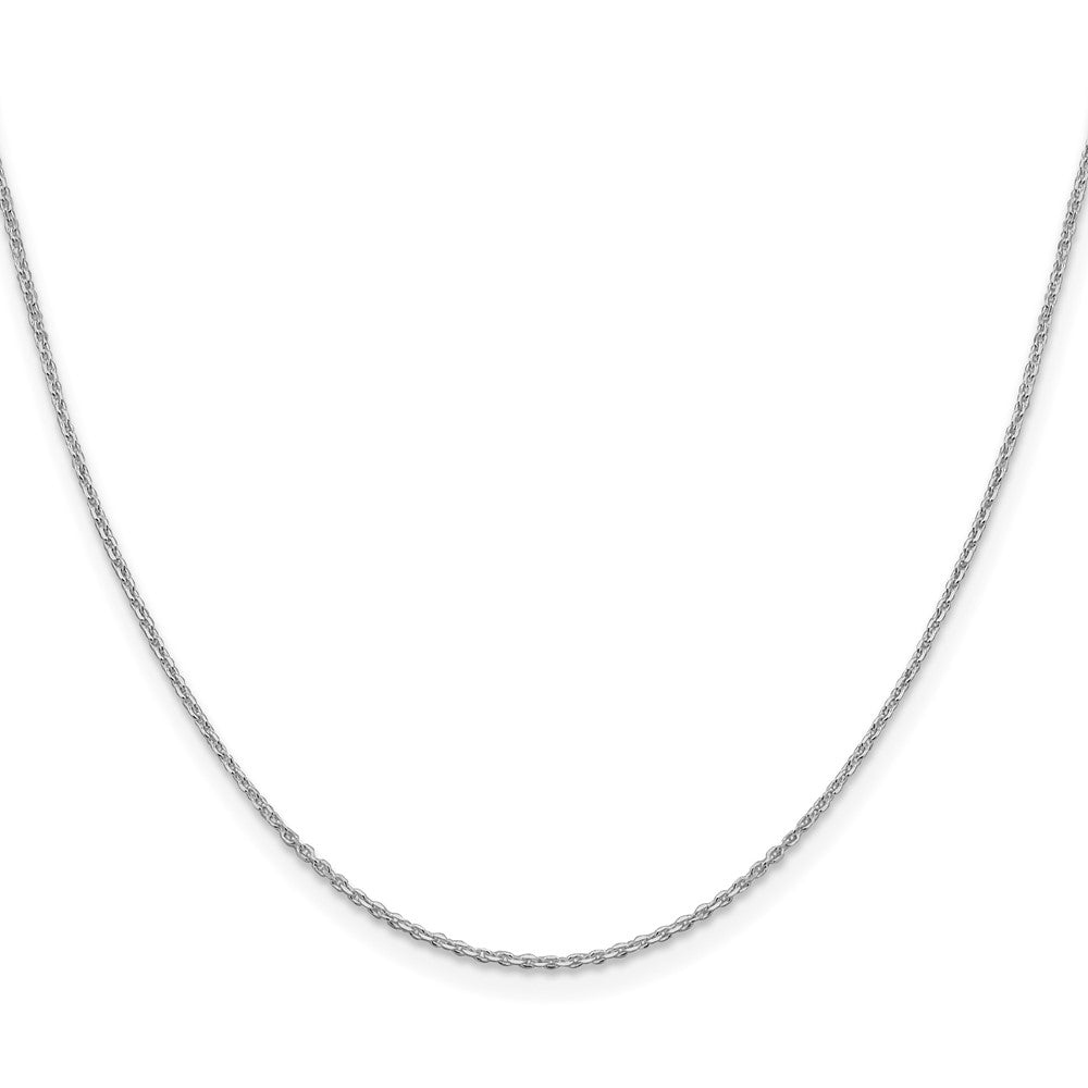 Sterling Silver Rhodium-plated 1.25mm Diamond-cut Forzantine Cable Chain