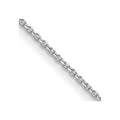 Sterling Silver Rhodium-plated 1.25mm Diamond-cut Forzantine Cable Chain