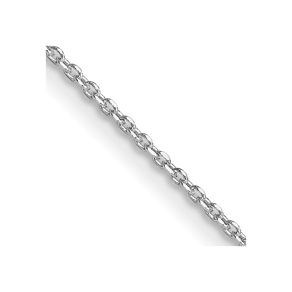 Sterling Silver Rhodium-plated 1.25mm Diamond-cut Forzantine Cable Chain