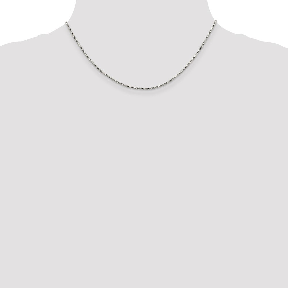 Sterling Silver 1.35mm Twisted Box Chain