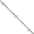 Sterling Silver 1.3mm Fancy Beaded Chain
