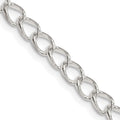 Sterling Silver 4.5mm Half round Wire Open Curb Chain