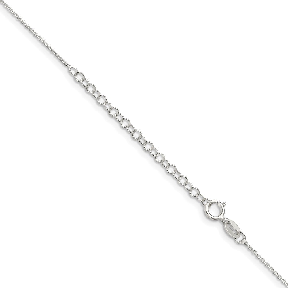 Sterling Silver 1mm 8 Sided D/C Cable Chain w/ ext.