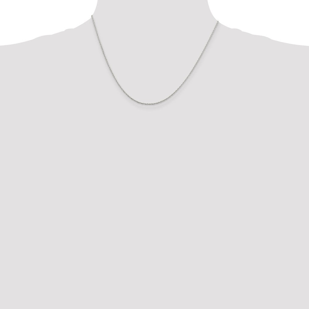 Sterling Silver 1.25mm Loose Rope Chain w/ ext.