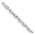 Sterling Silver 1.65mm Diamond-cut Long Link Cable Chain w/2in ext.