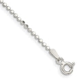 Sterling Silver 1.15mm Square Fancy Beaded Chain