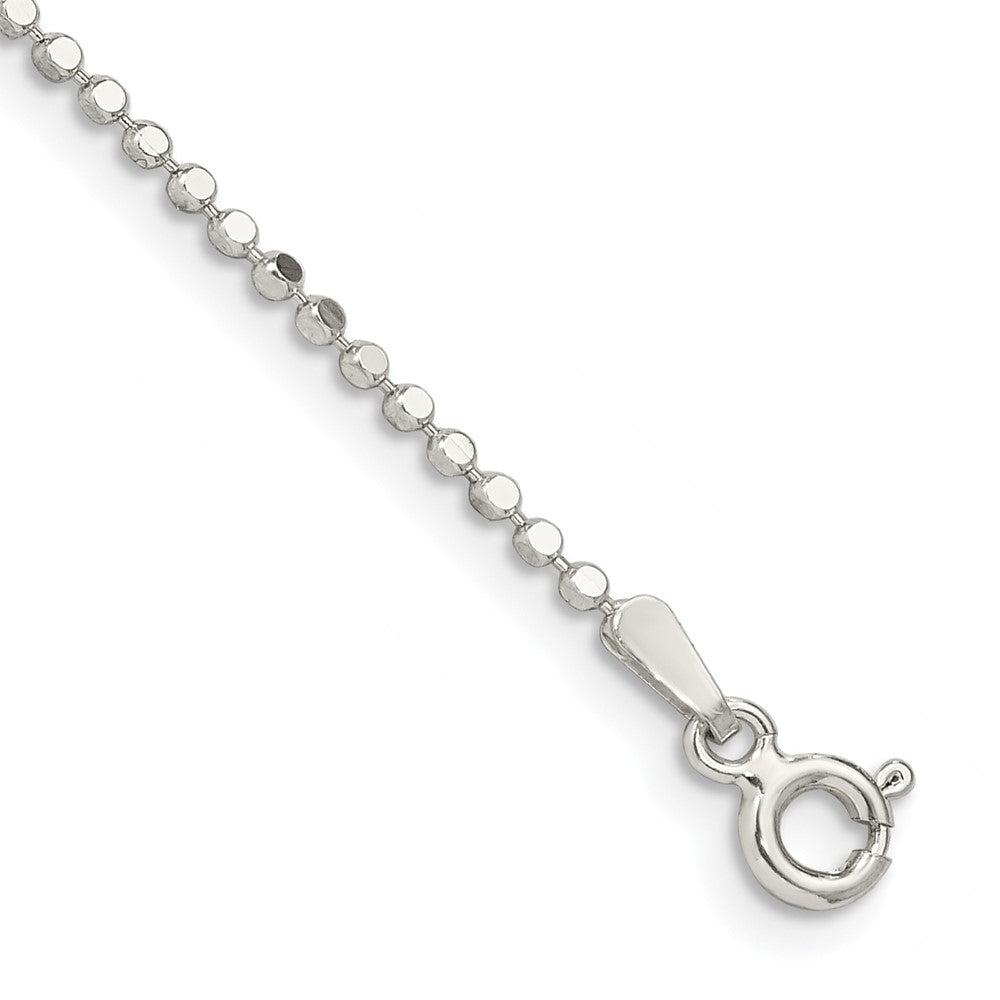 Sterling Silver 1.15mm Square Fancy Beaded Chain