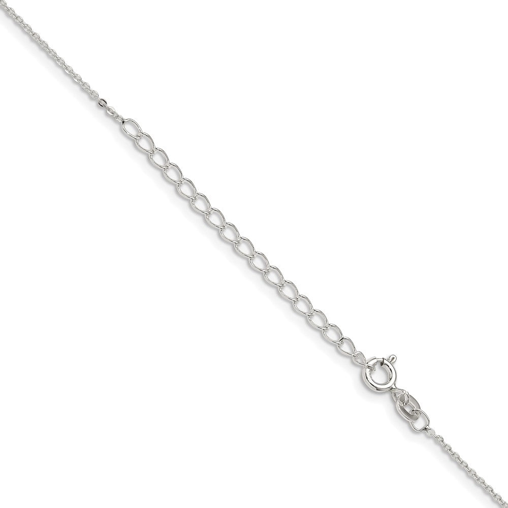 Sterling Silver .9mm Flat Link Cable Chain w/ ext.