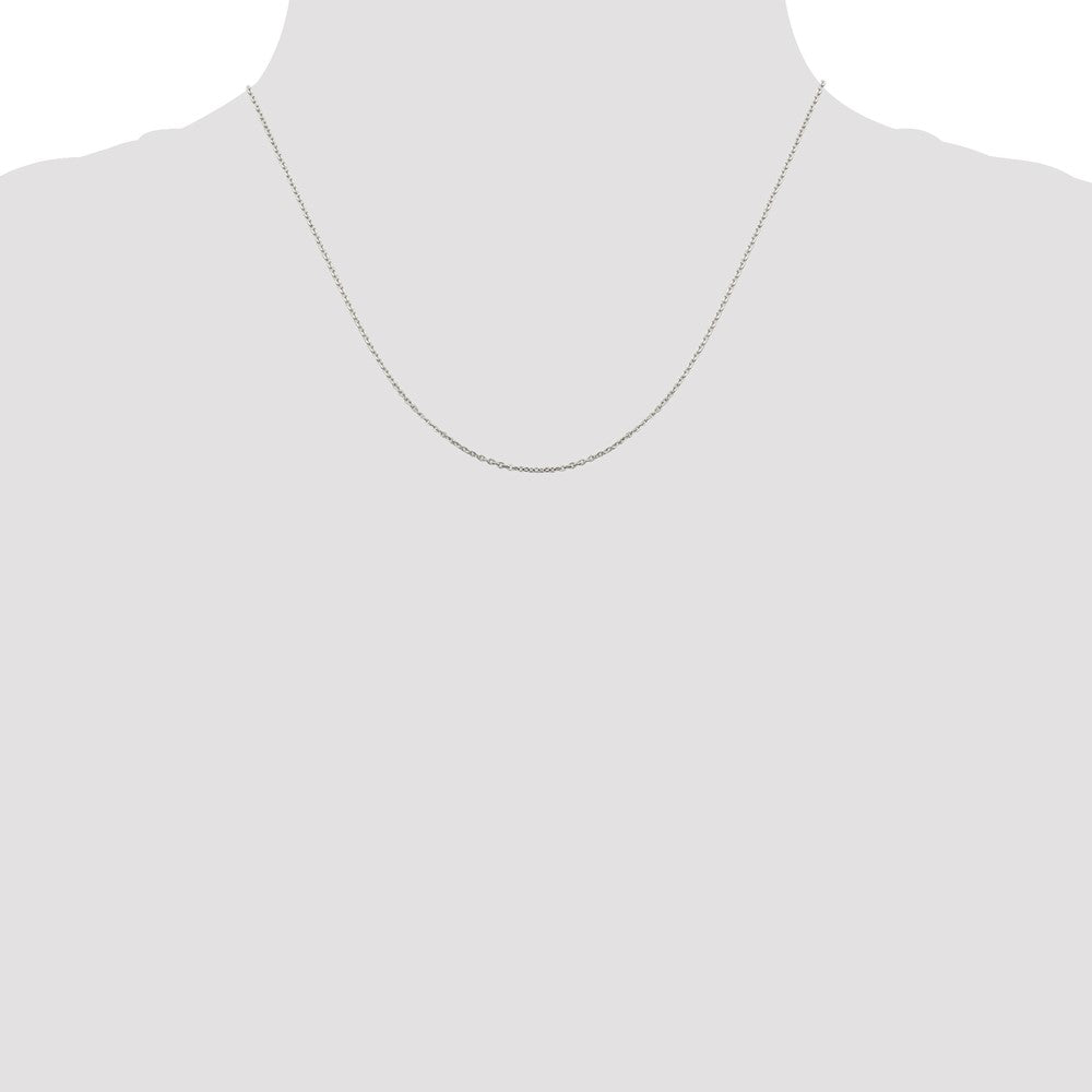 Sterling Silver 1mm Flat Link Cable Chain w/ ext.
