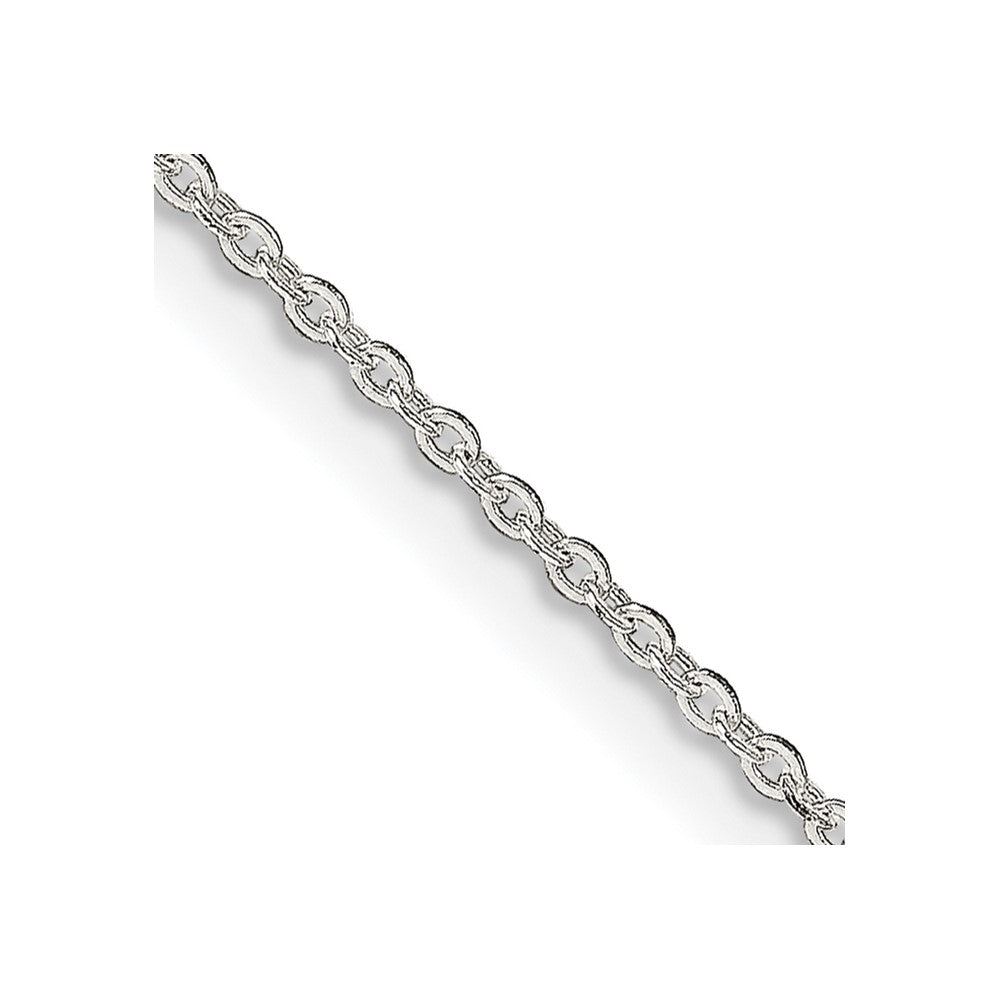 Sterling Silver 1mm Flat Link Cable Chain w/ ext.