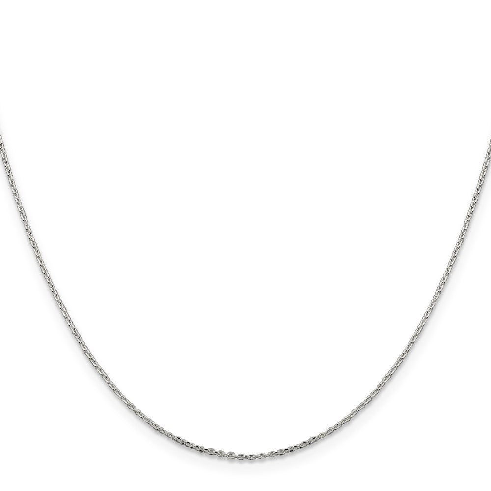 Sterling Silver .95mm Diamond-cut Forzantine Cable Chain w/ ext.