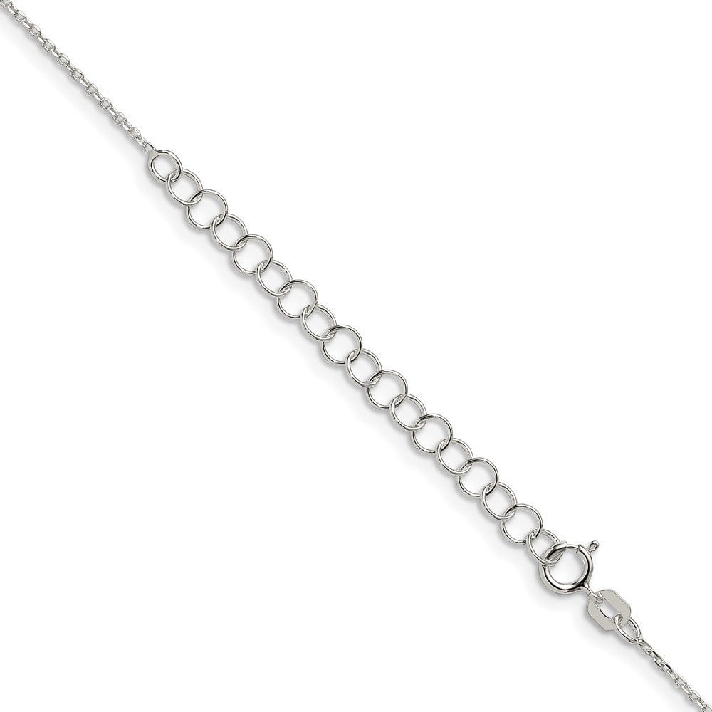 Sterling Silver .95mm Diamond-cut Forzantine Cable Chain w/ ext.