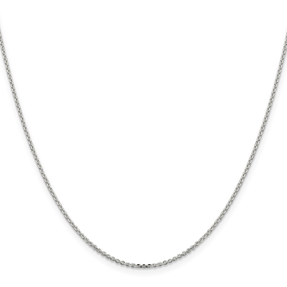Sterling Silver 1.4mm Diamond-cut Forzantine Cable Chain w/ ext.