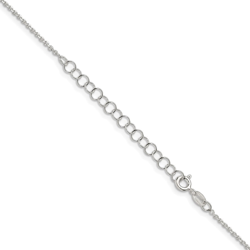 Sterling Silver 1.4mm Diamond-cut Forzantine Cable Chain w/ ext.