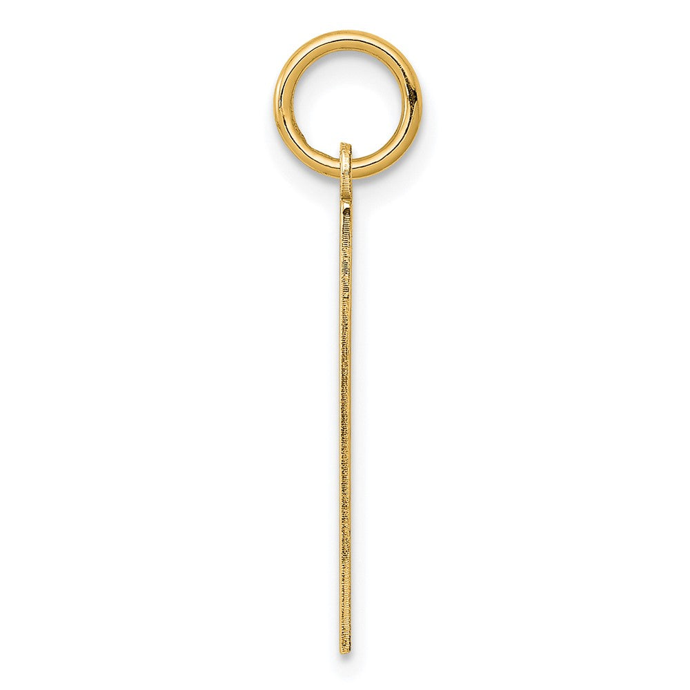 Sterling Silver/Gold Plated Polished Number 1 Charm