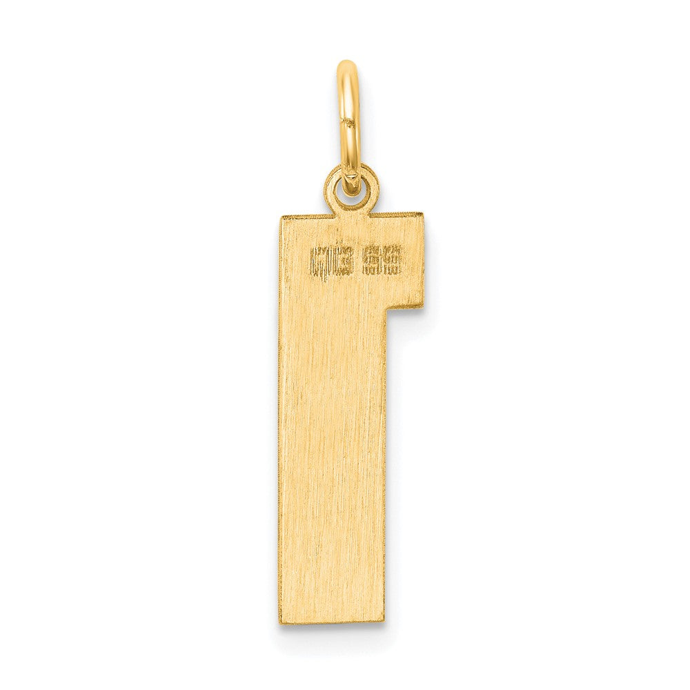 Sterling Silver/Gold Plated Polished Number 1 Charm