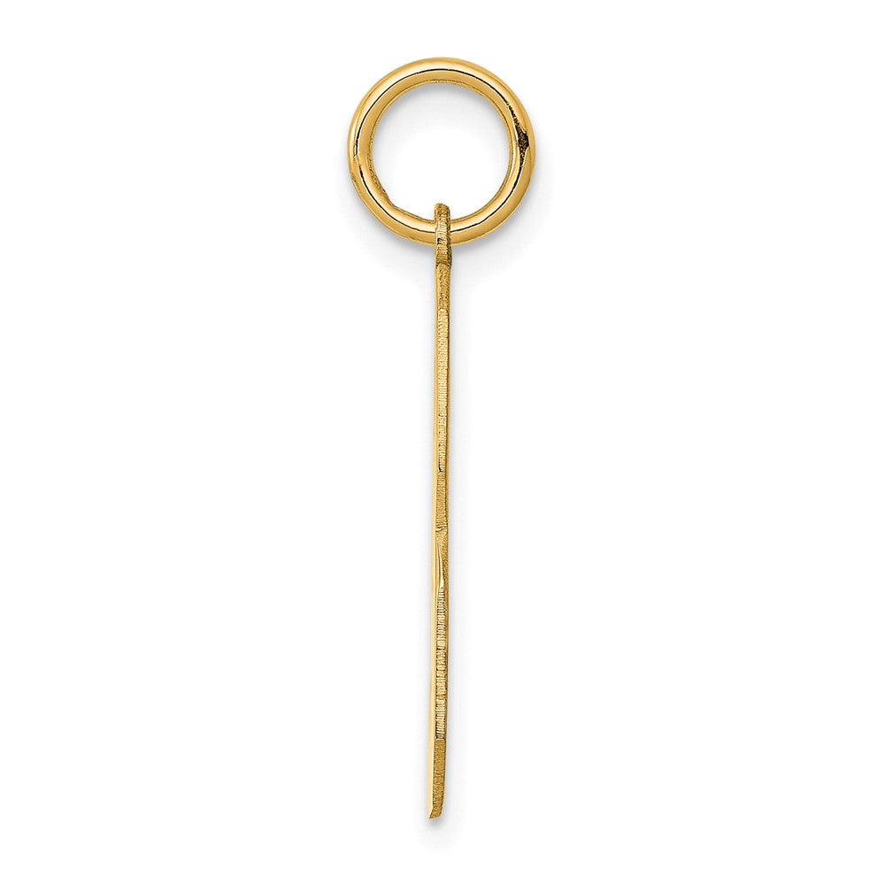 Sterling Silver/Gold Plated Polished Number 3 Charm