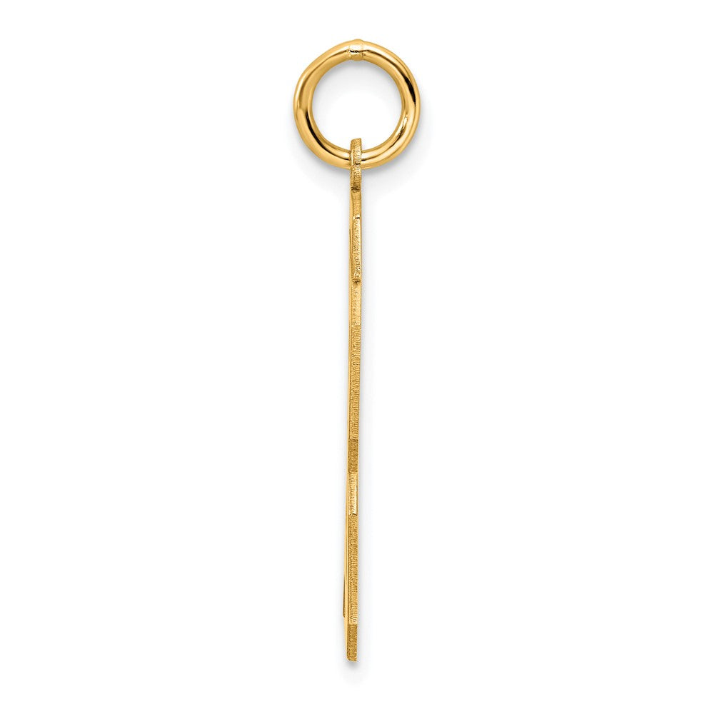 Sterling Silver/Gold-plated Polished Number 13 Charm