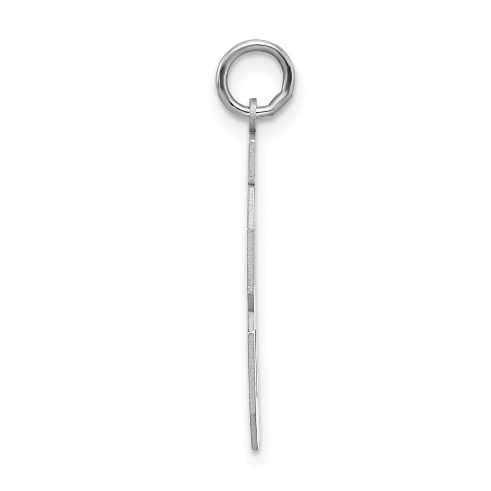 Sterling Silver/Rhodium-plated Polished Number 48 Charm