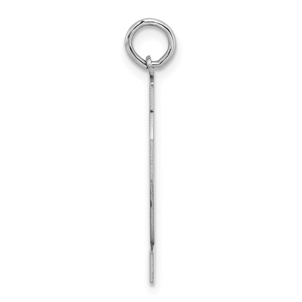 Sterling Silver/Rhodium-plated Polished Number 92 Charm
