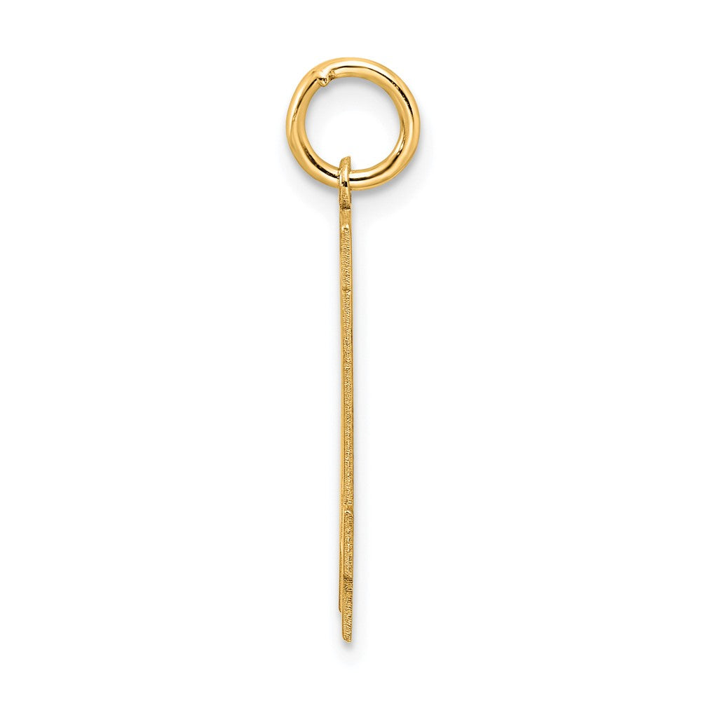 Sterling Silver/Gold-plated Satin Number 14 Charm
