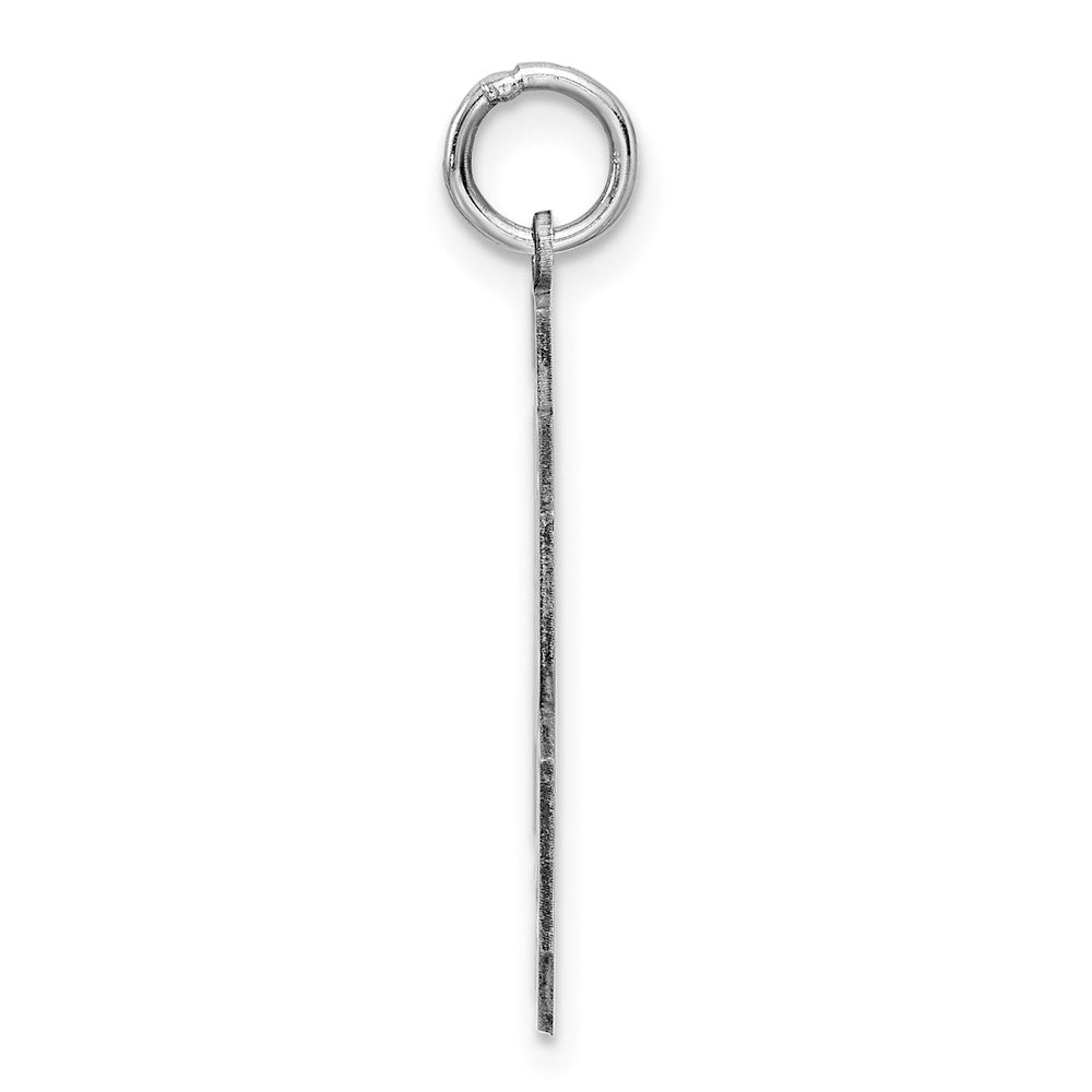 Sterling Silver/Rhodium-plated Satin Number 48 Charm