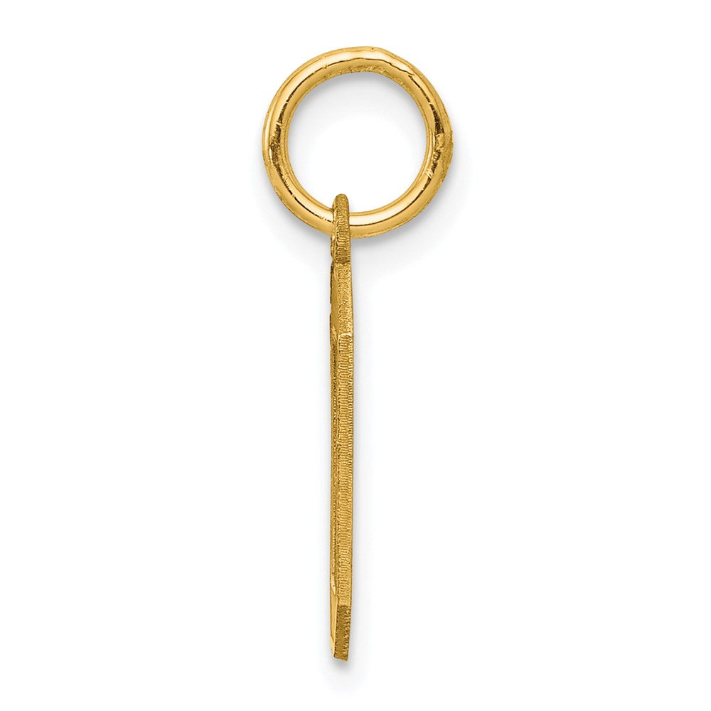 Sterling Silver/Gold-plated Satin Number 0 Charm