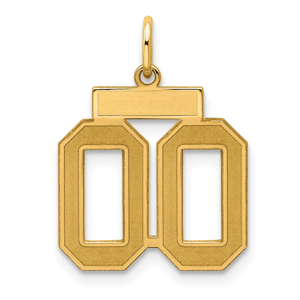 Sterling Silver Gold-plated Small Satin Number 00