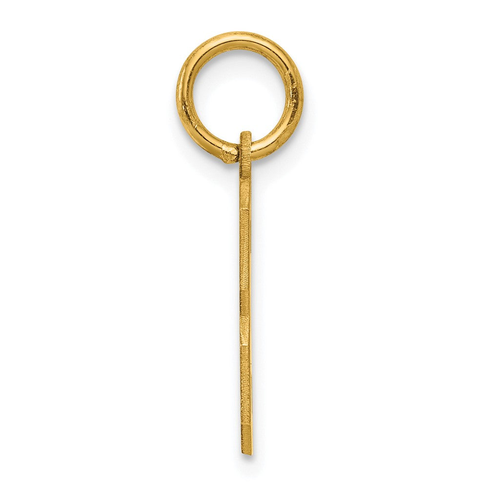 Sterling Silver/Gold-plated Satin Number 3 Charm