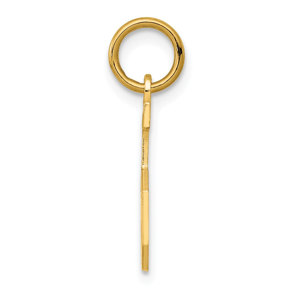 Sterling Silver/Gold-plated Satin Number 5 Charm