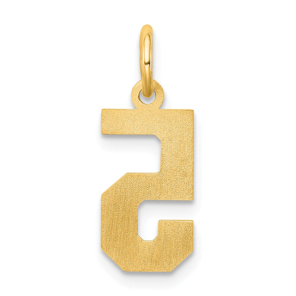 Sterling Silver/Gold-plated Satin Number 5 Charm