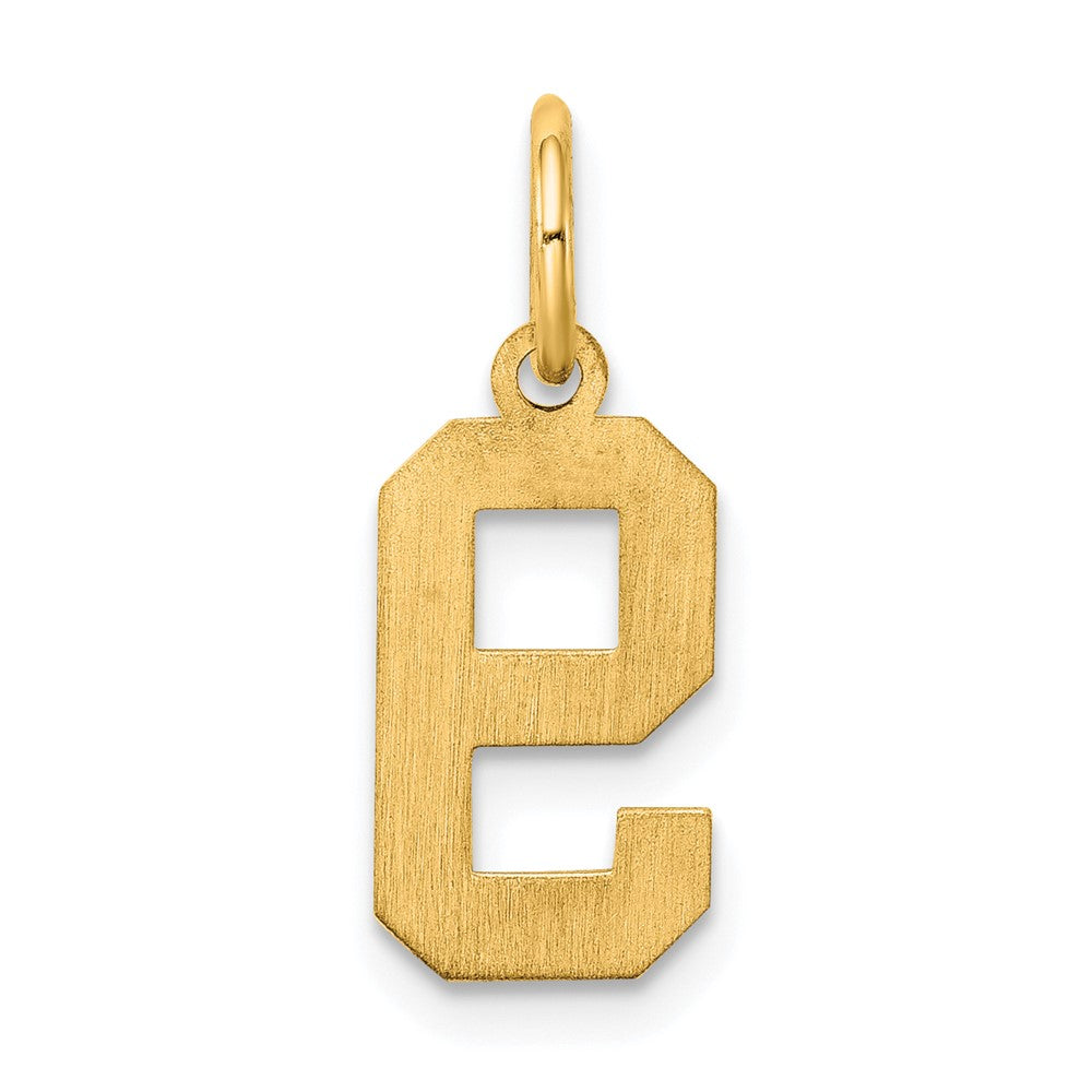 Sterling Silver/Gold-plated Satin Number 9 Charm