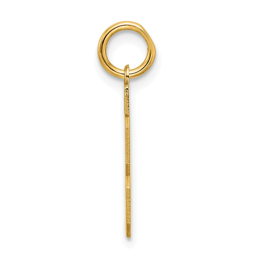 Sterling Silver/Gold-plated Satin Number 13 Charm