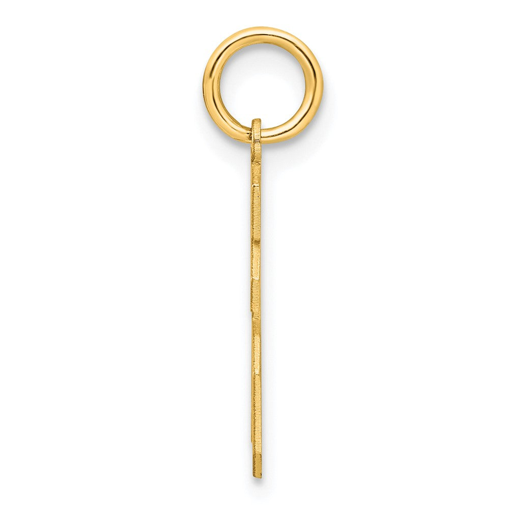 Sterling Silver/Gold-plated Satin Number 16 Charm