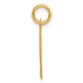 Sterling Silver/Gold-plated Satin Number 17 Charm