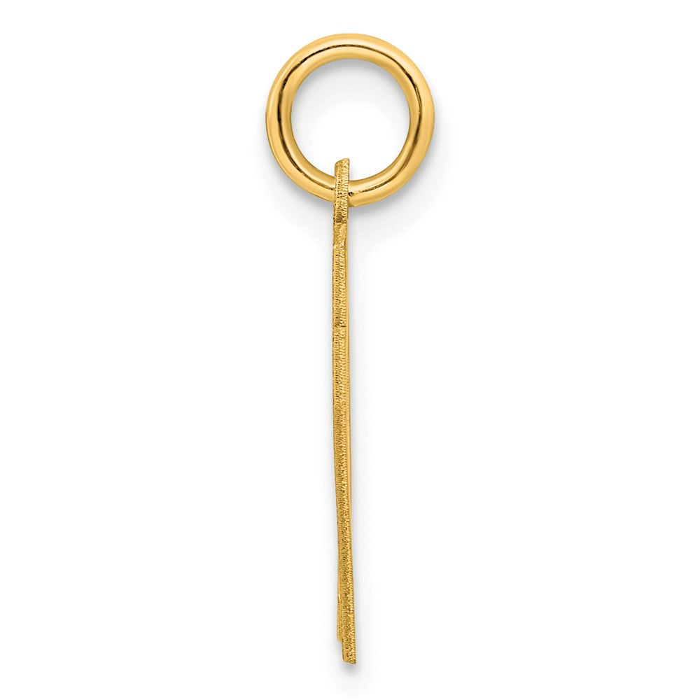 Sterling Silver/Gold-plated Satin Number 17 Charm
