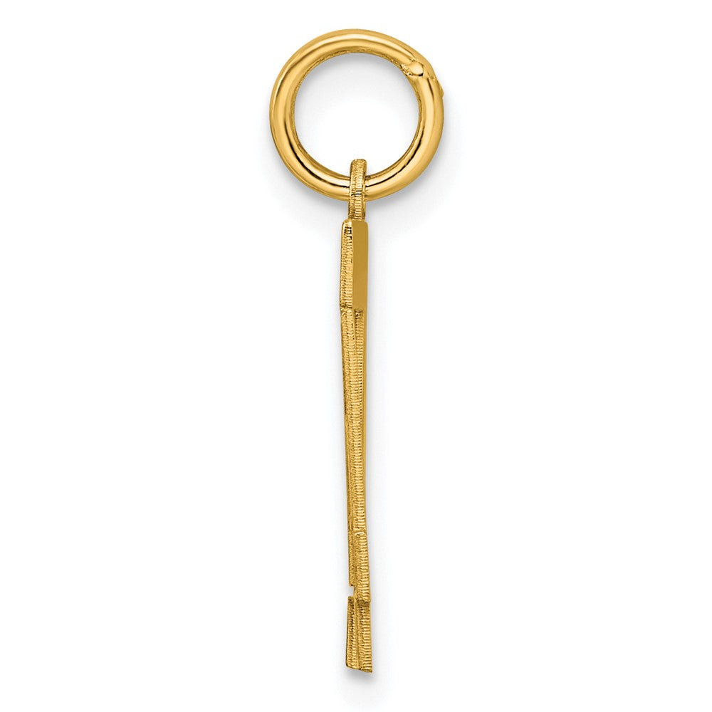 Sterling Silver/Gold-plated Satin Number 44 Charm
