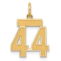 Sterling Silver/Gold-plated Satin Number 44 Charm