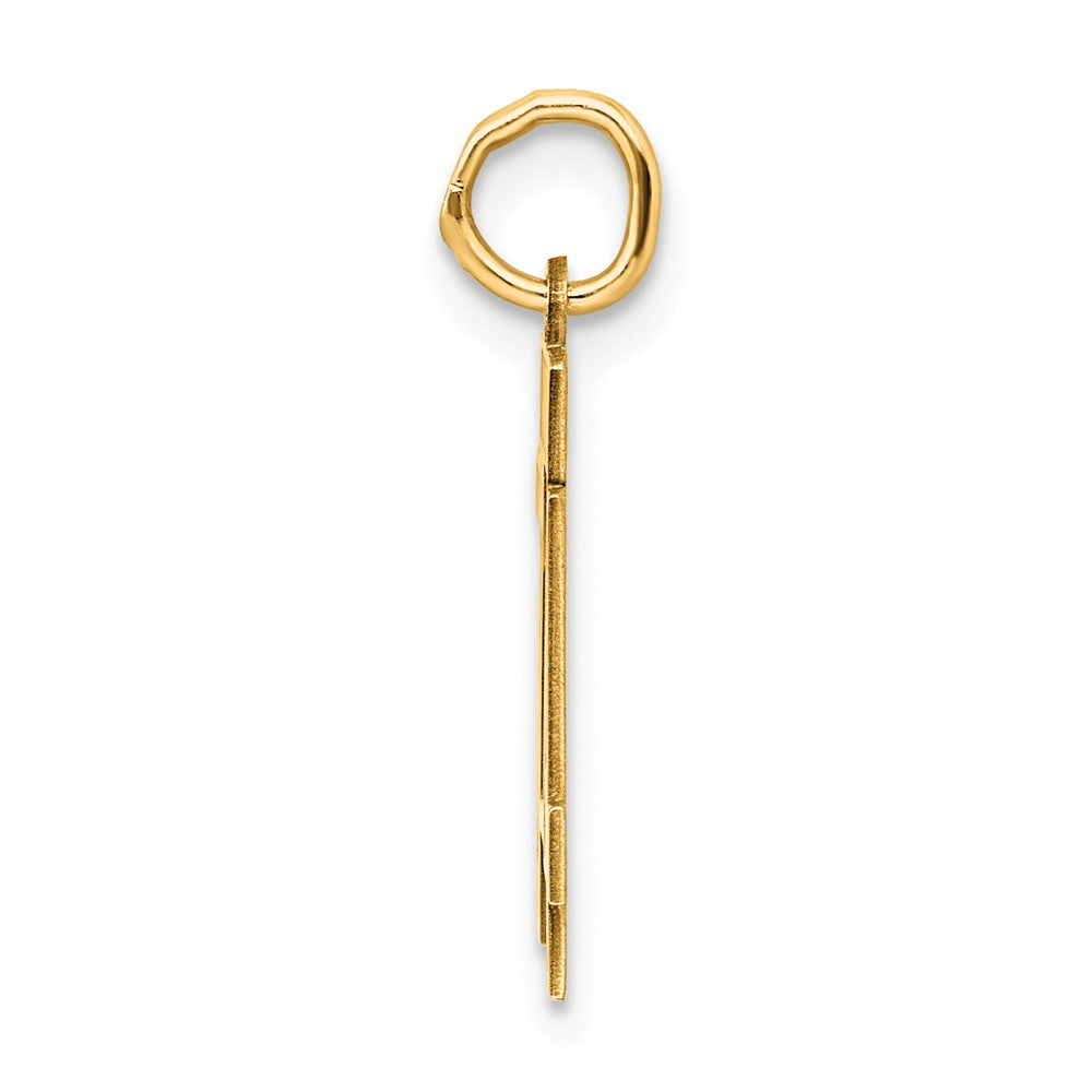 Sterling Silver/Gold-plated Satin Number 74 Charm