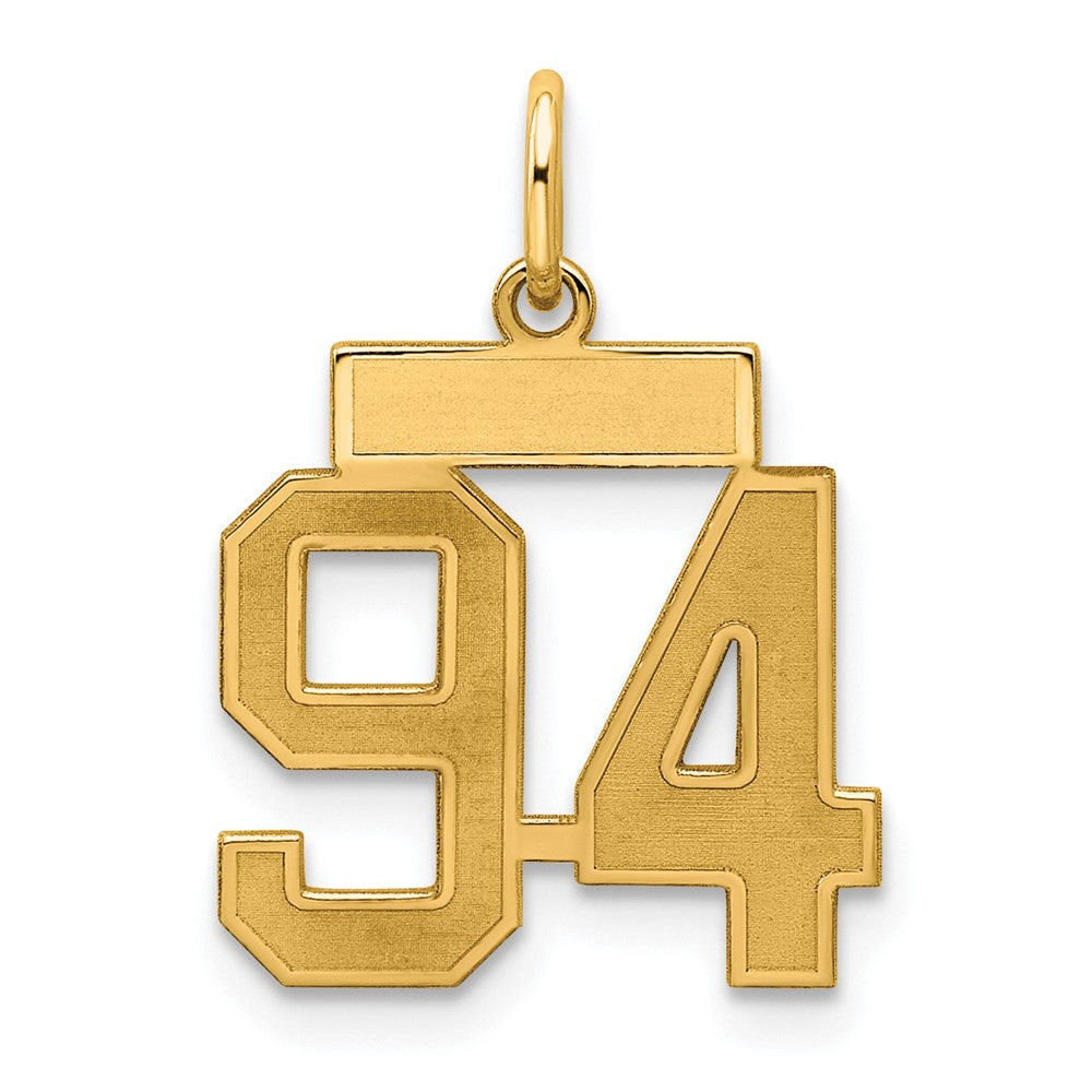 Sterling Silver/Gold-plated Satin Number 94 Charm