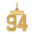 Sterling Silver/Gold-plated Satin Number 94 Charm