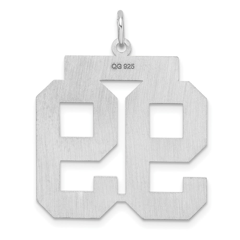 Sterling Silver/Rhodium-plated Polished Number 99 Charm