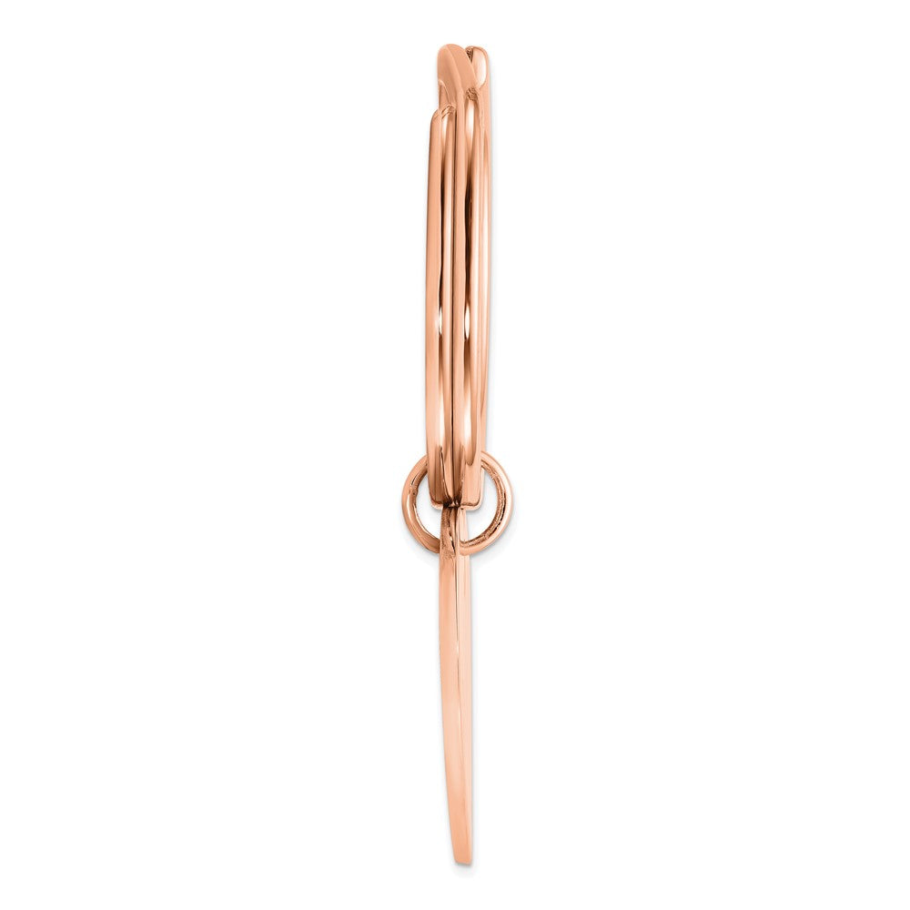 Sterling Silver Rose Gold-plated Heart Key Ring