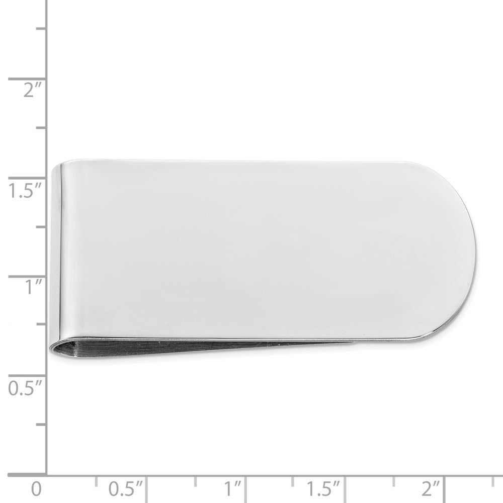 Sterling Silver Rhodium-plated Money Clip
