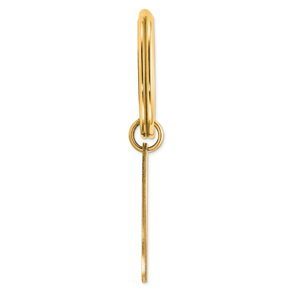Sterling Silver Gold-plated Oval Key Ring