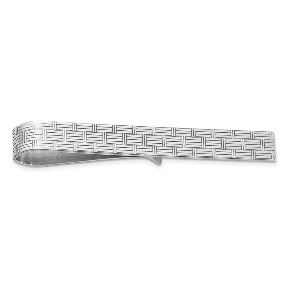 Sterling Silver Rhodium-plated Tie Bar