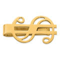 Sterling Silver Gold-plated Dollar Sign Money Clip