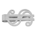 Sterling Silver Rhodium-plated Dollar Sign Money Clip