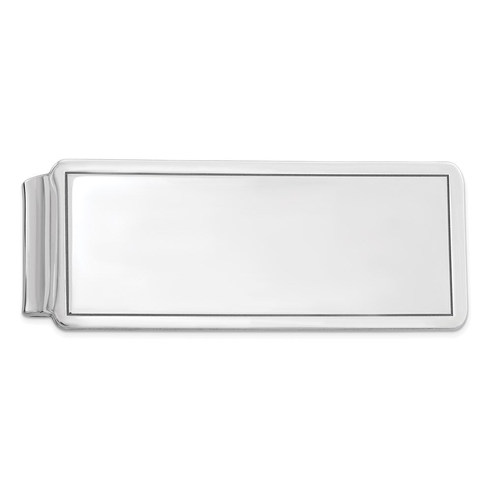 Sterling Silver Rhodium-plated Money Clip
