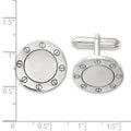 Sterling Silver Polished Circle Cuff Links